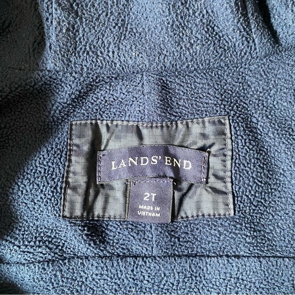 Lands End Navy Blue Hooded Jacket 2T - Picture 2 of 5